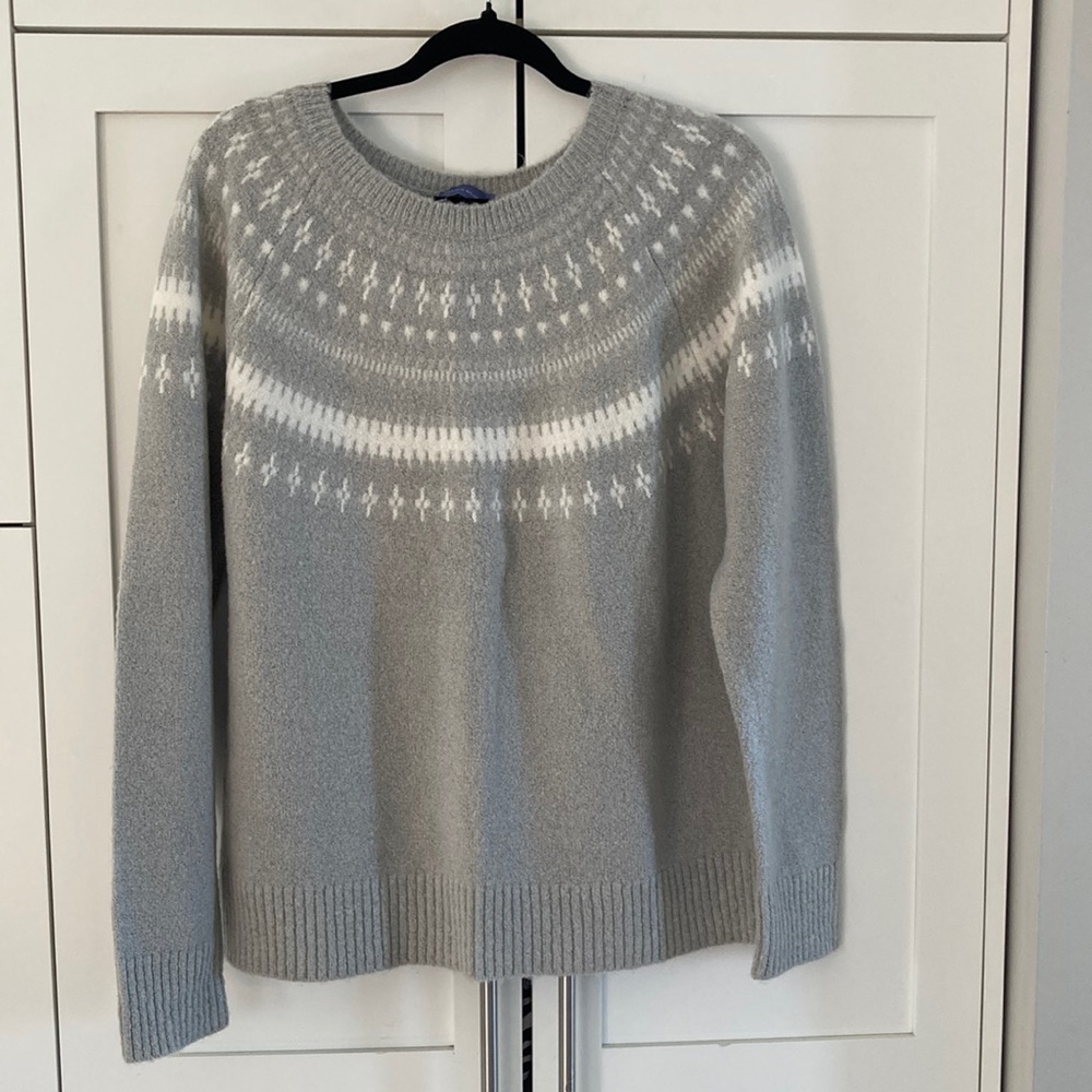 Laura Scott Fairisle Style Crewneck Sweater Size L (size tag missing)